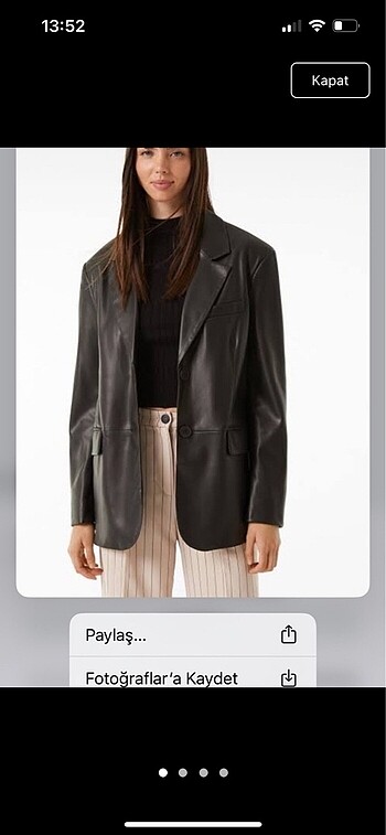 Bershka deri blazer