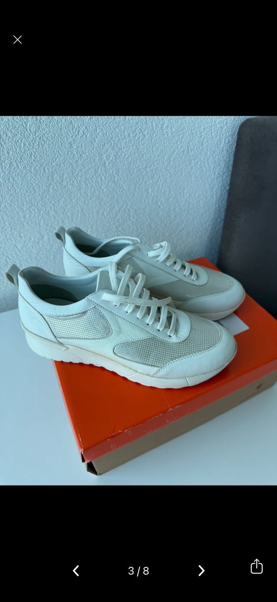 Beyaz Bağcıklı Kadın Spor Ayakkabısı - Görsel 2