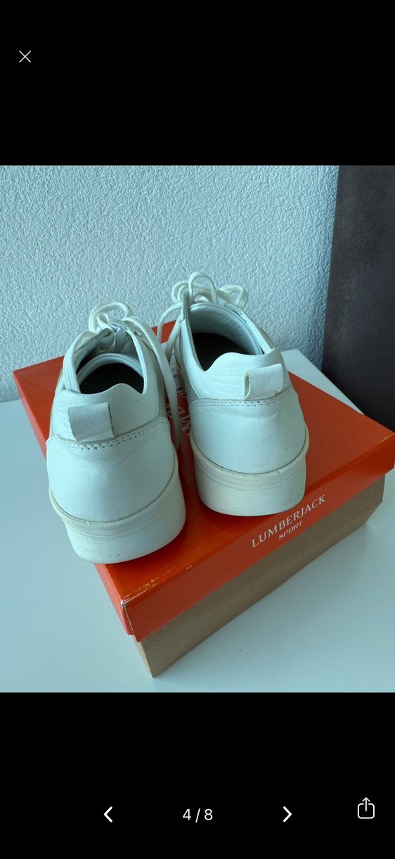 Beyaz Bağcıklı Kadın Spor Ayakkabısı - Görsel 3