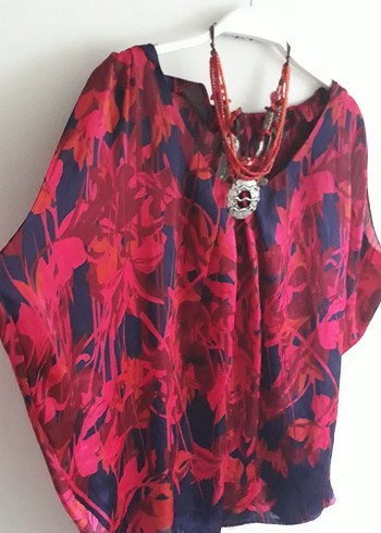 Renkli Batik Desenli Bohem Kadın Bluz - Görsel 2