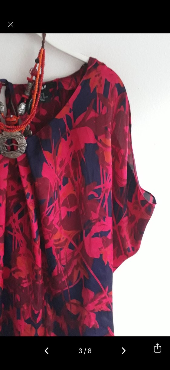 Renkli Batik Desenli Bohem Kadın Bluz - Görsel 3