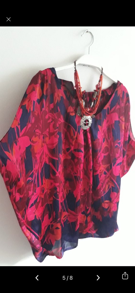 Renkli Batik Desenli Bohem Kadın Bluz - Görsel 2