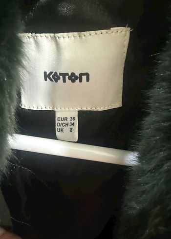 YeşilYumuşak Kürk Yakalı Kaban - Görsel 7