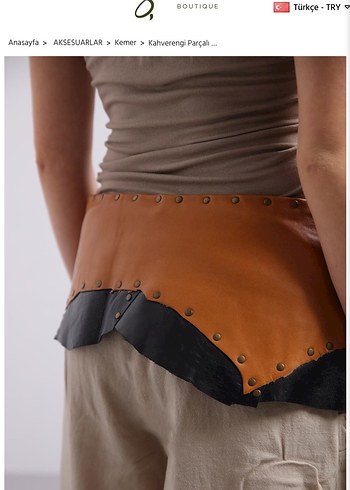 Kahverengi Deri Bohem Kadın Kemer - Görsel 3