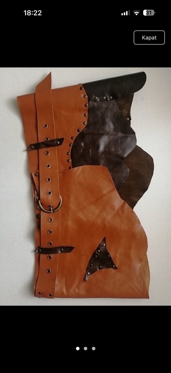 Kahverengi Deri Bohem Kadın Kemer - Görsel 2