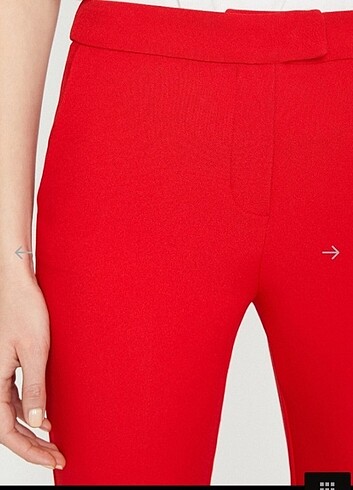 Koton kırmızı İspanyol paça pantolon 