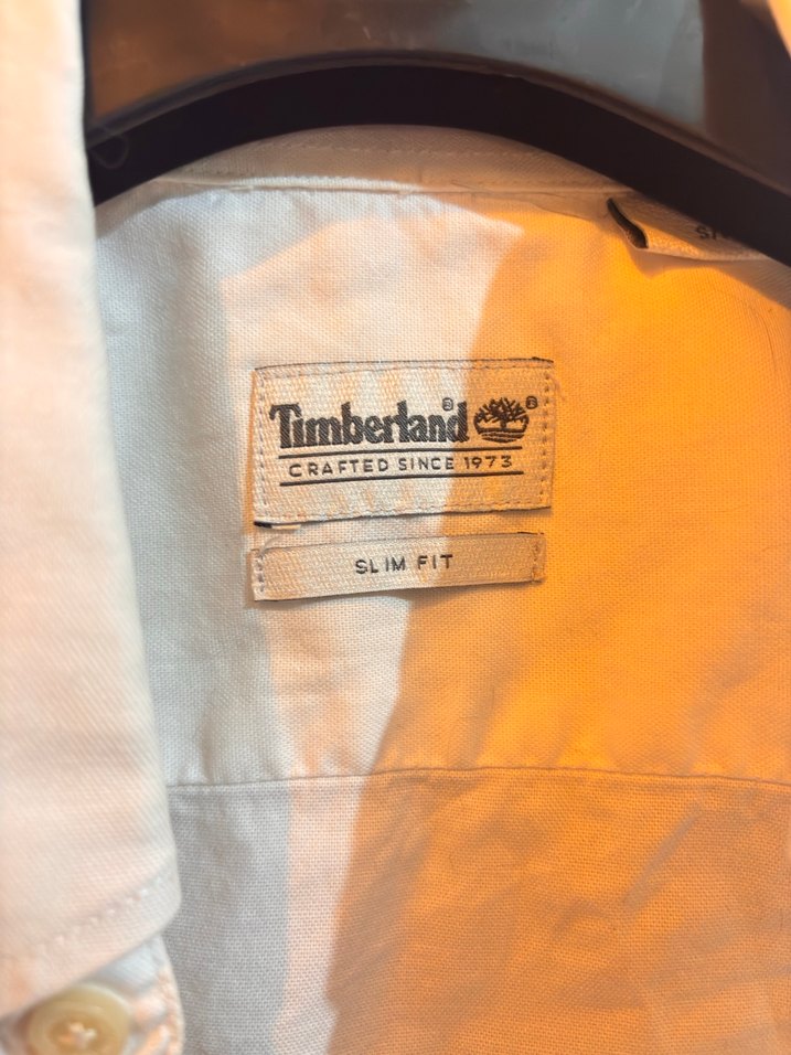 Erkek Beyaz Keten Gömlek, Uzun Kollu, Düğmeli - Görsel 3