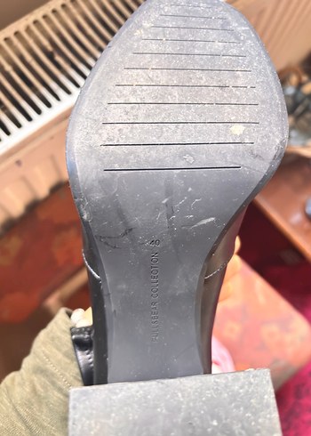 Kadın Siyah Deri Gotik Platform Topuklu Botlar - Görsel 4