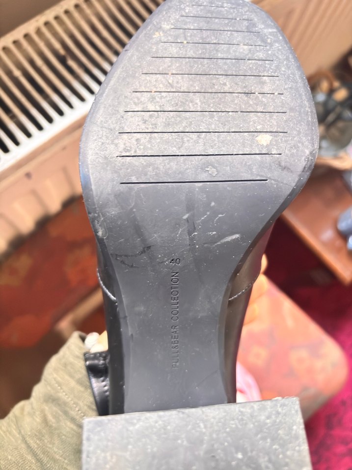 Kadın Siyah Deri Gotik Platform Topuklu Botlar - Görsel 4