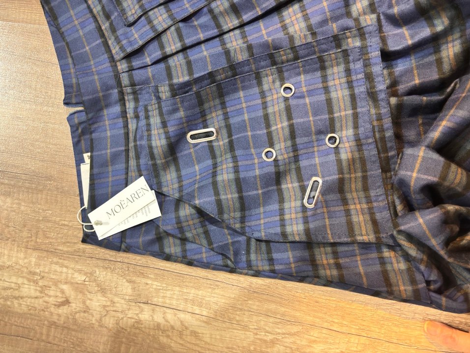 Düğmeli Uzun Mavi Hamile Eteği - Görsel 3