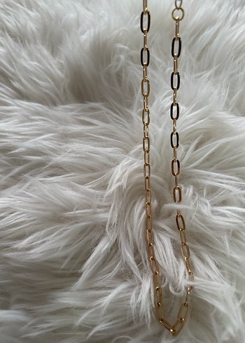 Zincirli altın renk kolye - Görsel 2