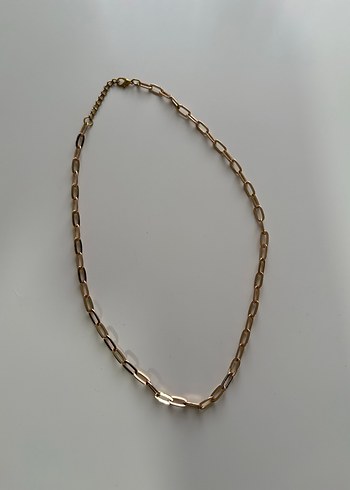 Zincirli altın renk kolye - Görsel 3