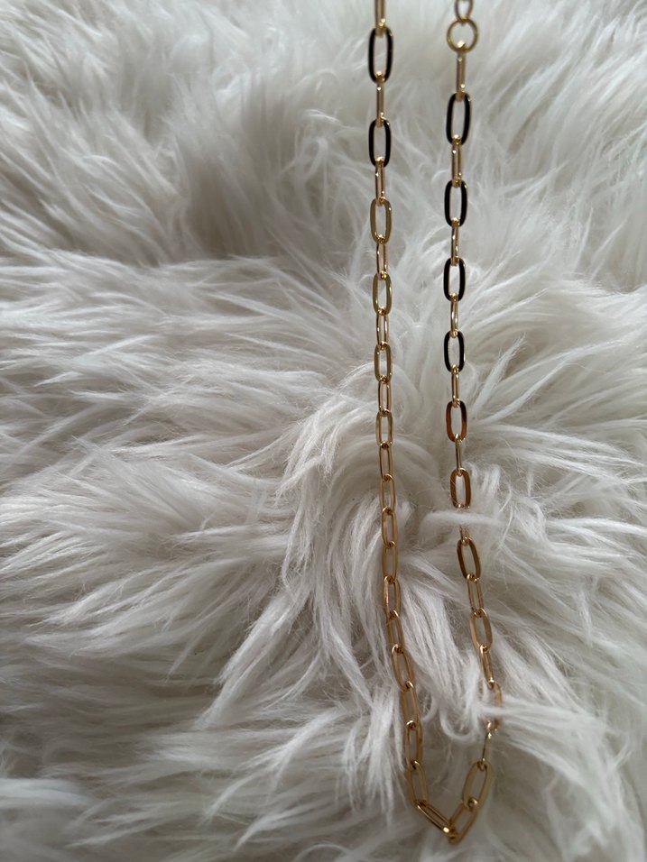Zincirli altın renk kolye - Görsel 2