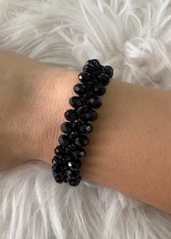 Siyah Boncuklu  Desenli Bileklik - Görsel 3