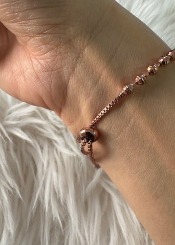 Rose Parlak Boncuklu Kadın Bileklik - Görsel 3