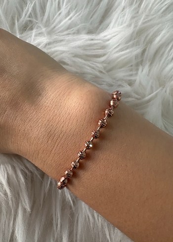 Rose Parlak Boncuklu Kadın Bileklik - Görsel 2