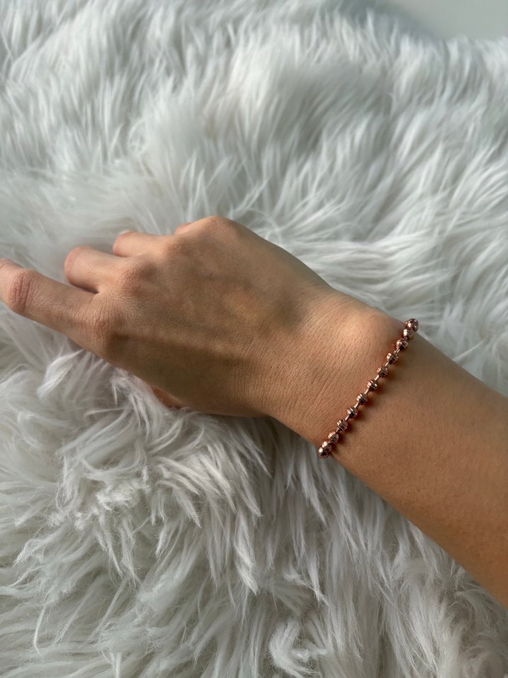 Rose Parlak Boncuklu Kadın Bileklik - Görsel 4