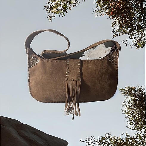 HAKİKİ NUBUK HANDMADE MİNİÇANTA