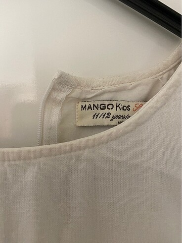 Mango Kids Mango Çocuk Beyaz Elbise