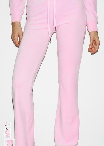 Kız Çocuk Pembe Bağlama Desenli Rahat Pantolon - Görsel 3