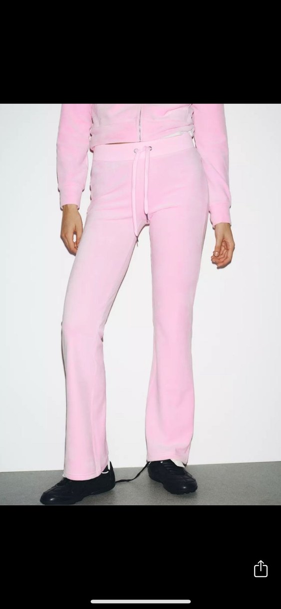 Kız Çocuk Pembe Bağlama Desenli Rahat Pantolon - Görsel 2