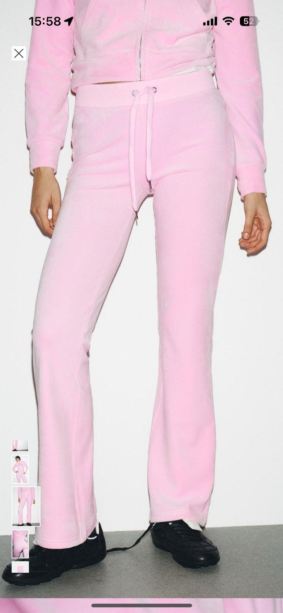 Kız Çocuk Pembe Bağlama Desenli Rahat Pantolon - Görsel 3