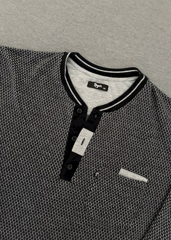 Diğer Düğmeli Gri Erkek Sweatshirt