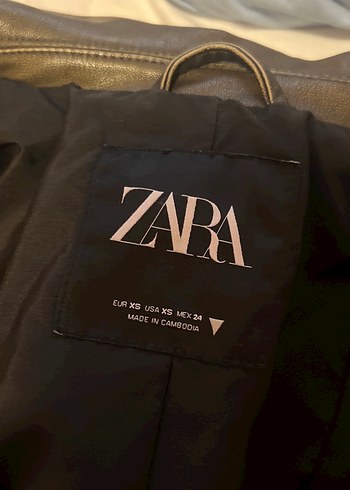 Zara deri ceket - Görsel 5