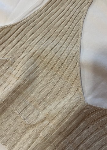 Bej Renkli Midi Boy Örme baglama - Görsel 3