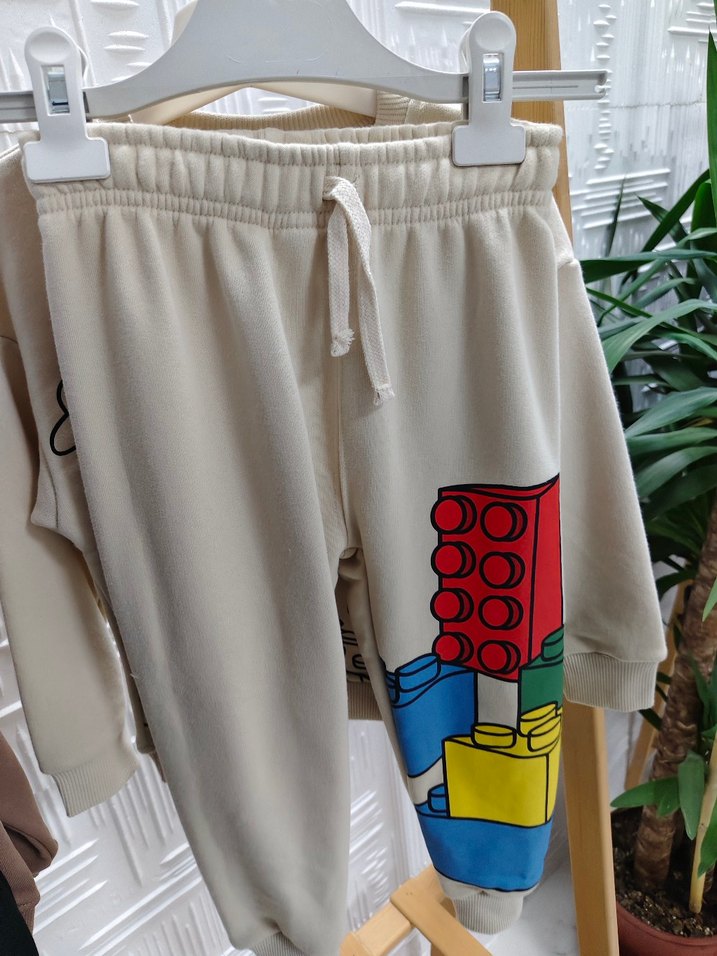 Bej LEGO Baskılı Erkek Sweatshirt takımı - Görsel 3