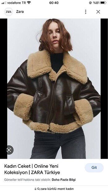 m Beden Zara mont