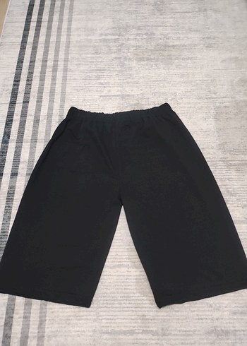 Siyah unisex Şort Rahat Kesim