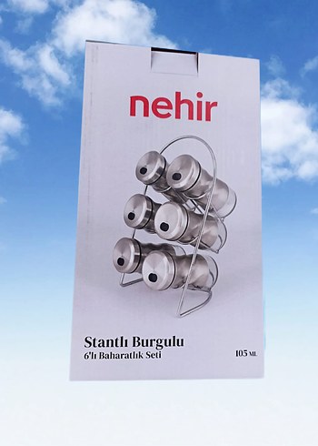 Nehir 6'lı Stantlı Baharatlık Seti 105 ml