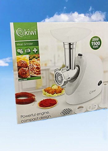 Kiwi Beyaz 1500W Kompakt Kıyma-Salça Makinesi.