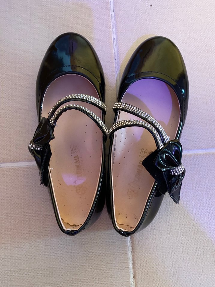 Kız Çocuk Siyah Rugan Tokalı Babet - Görsel 3