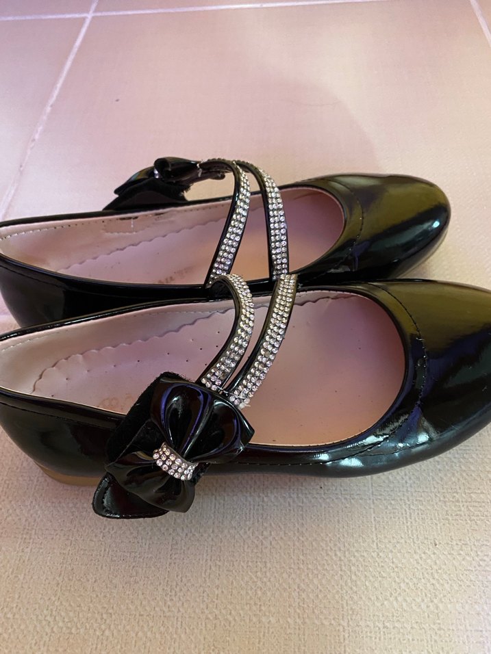 Kız Çocuk Siyah Rugan Tokalı Babet - Görsel 2