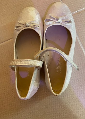 Kız Çocuk Beyaz Fiyonk Detaylı Babet - Görsel 3