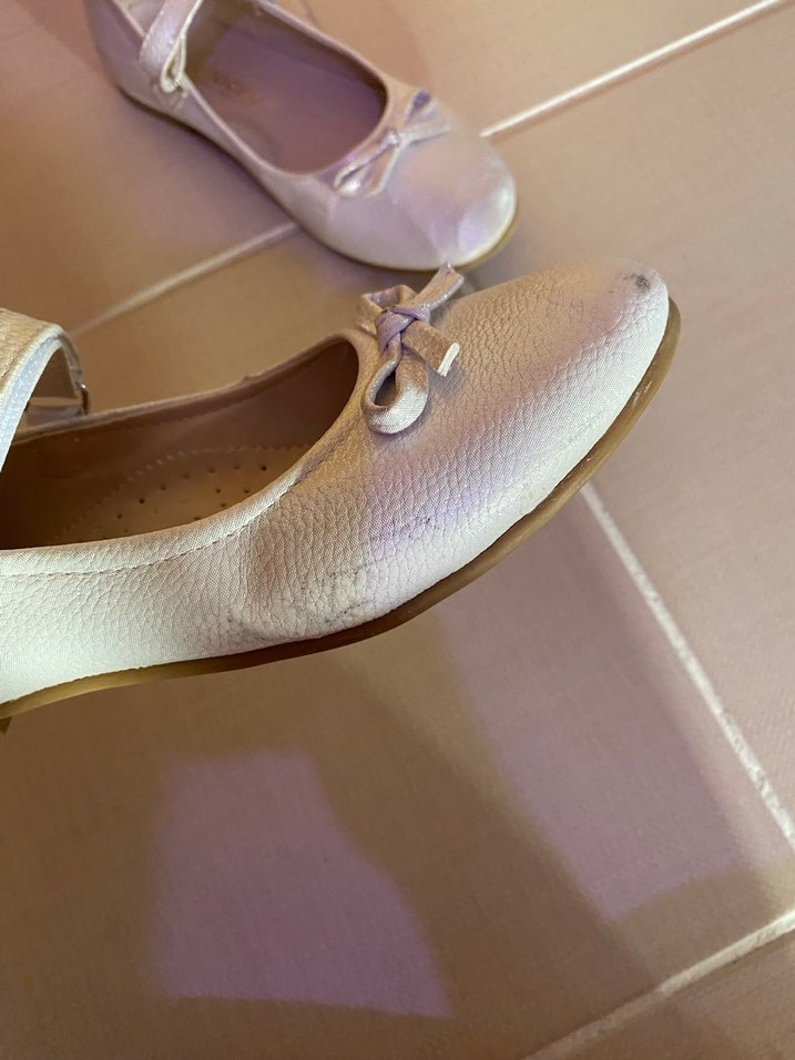 Kız Çocuk Beyaz Fiyonk Detaylı Babet - Görsel 5