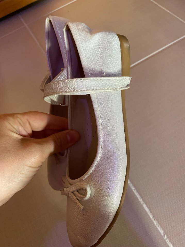 Kız Çocuk Beyaz Fiyonk Detaylı Babet - Görsel 2