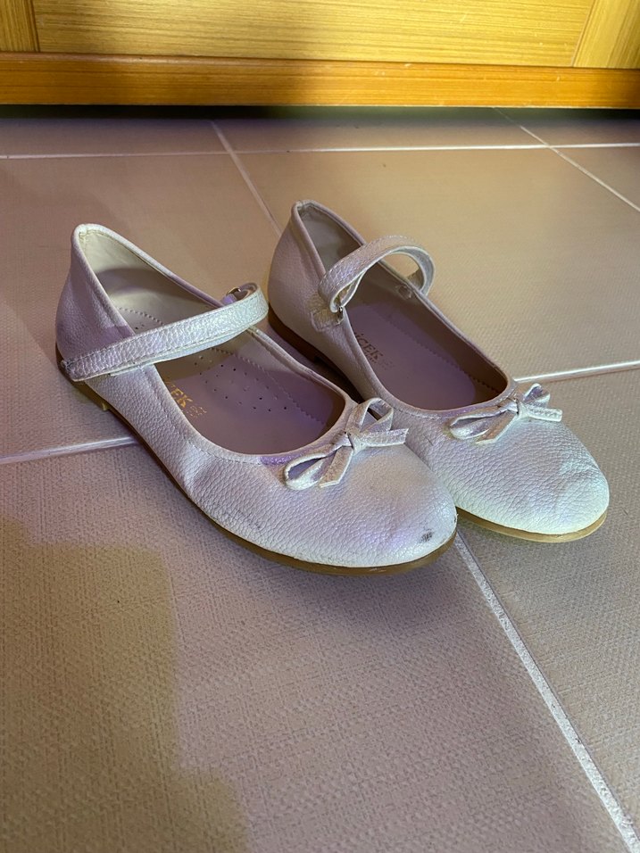 Kız Çocuk Beyaz Fiyonk Detaylı Babet - Görsel 4