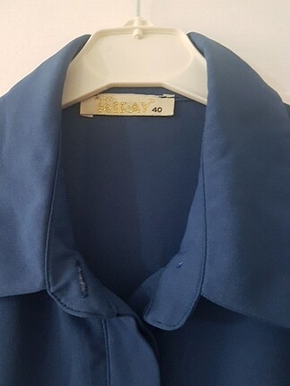 40 Beden mavi Renk Tunik boyu 108cm yazlık kumaş