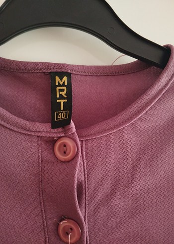 Uzun Mor Kadın Elbise Fırfırlı - Görsel 2