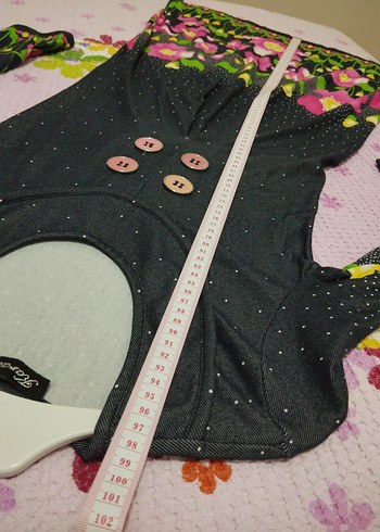 Bohem Uzun Kollu Çiçek Desenli elbise - Görsel 2