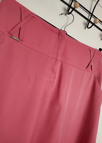 Pembe Drapeli Uzun Kadın Etek - Görsel 4