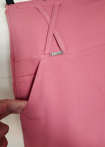 Pembe Drapeli Uzun Kadın Etek - Görsel 6