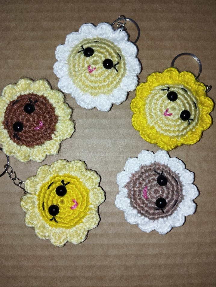 Renkli Örgü Bohem Anahtarlık - Görsel 5