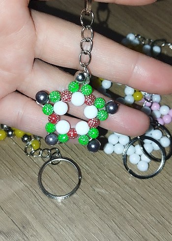 Renkli Boncuklu Bohem Anahtarlık - Görsel 4