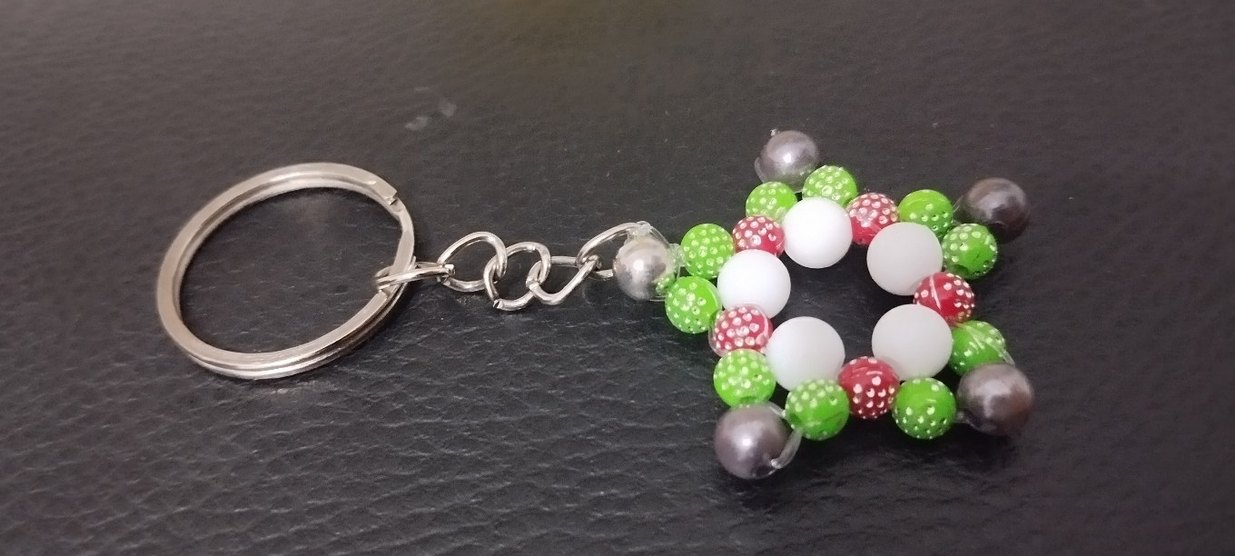 Renkli Boncuklu Bohem Anahtarlık - Görsel 3