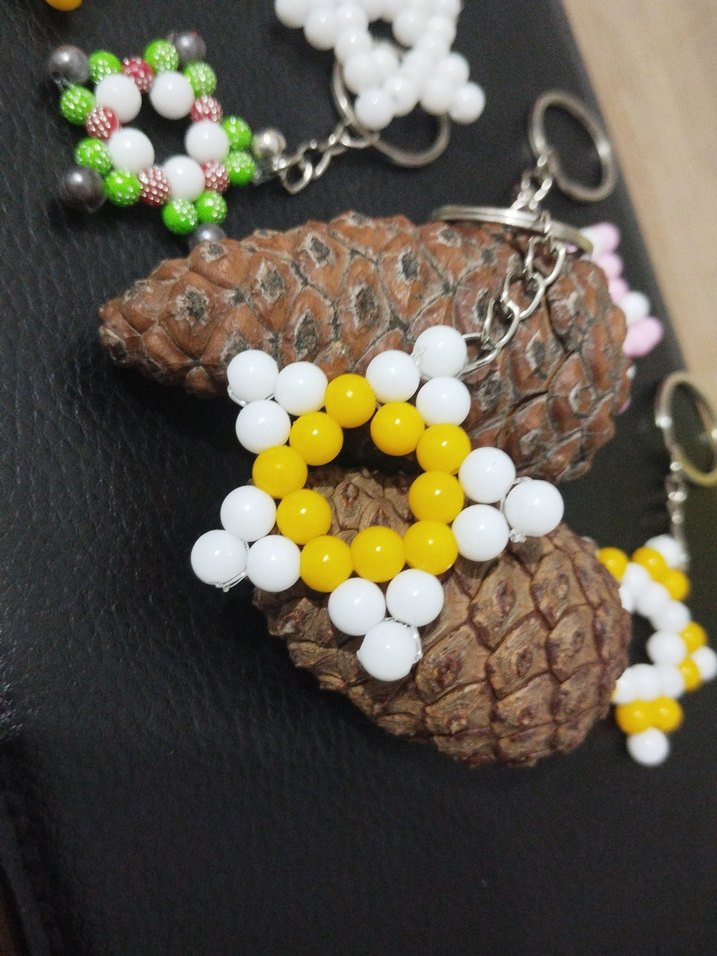 Renkli Boncuklu Bohem Anahtarlık - Görsel 2