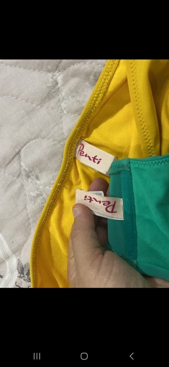 Strappy İpli Sarı Mini Bikini Altı - Görsel 3